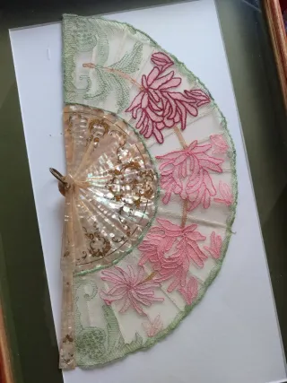 Abanico de encaje bolillos