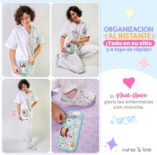 Nurse is Love Salva Bolsillos Enfermeria Aqua