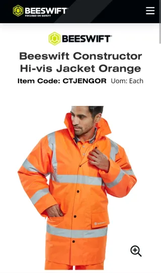 Chaqueta parka invierno naranja XXL