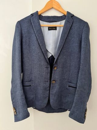 Americana Massimo Dutti azul marino