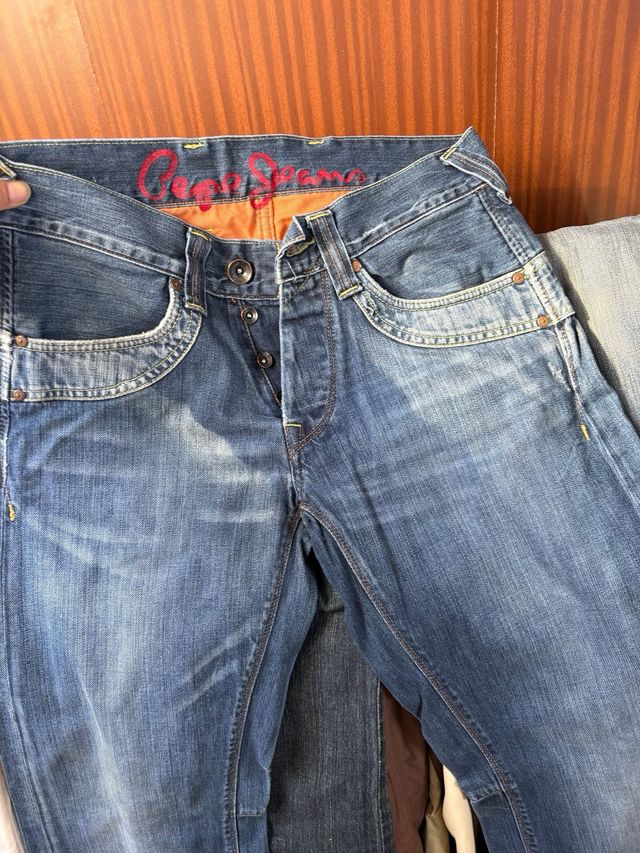 Pantalón Pepe Jeans Hombre Talla 30/34 Azul