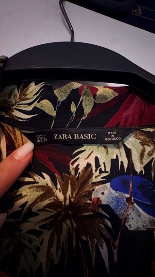 Mono Zara estampado tropical
