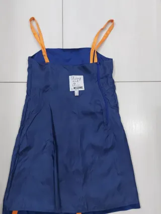 Vestito Moschino donna blu e arancione