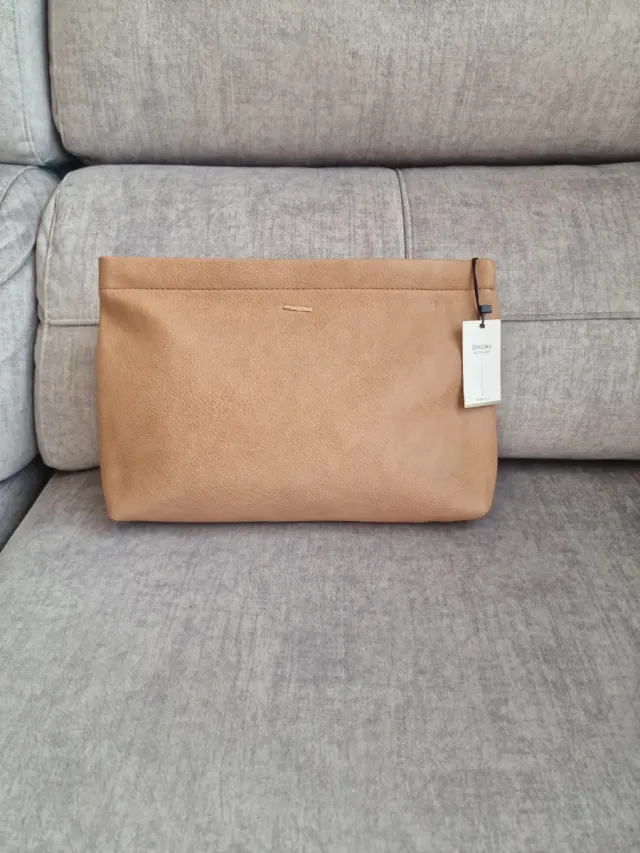 Bolso de mano beige