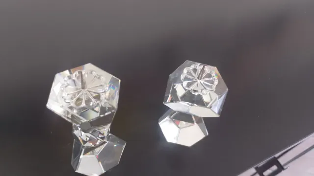 Coppia Portacandele Cristallo