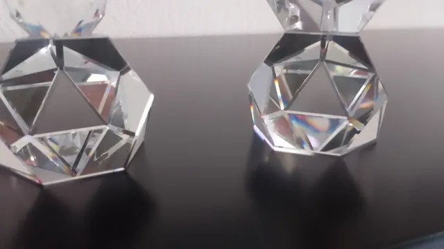 Coppia Portacandele Cristallo