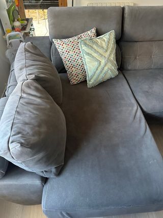 Sofá Chaiselongue Gris Extraíble