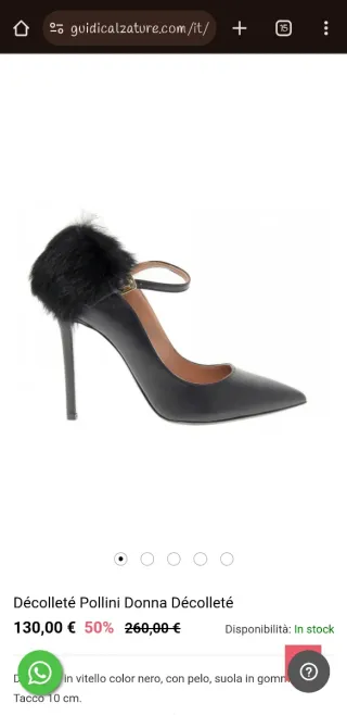 Pollini Décolleté Pelle e Pelo N.37