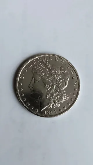 Moeda Dólar Prata 1884 O