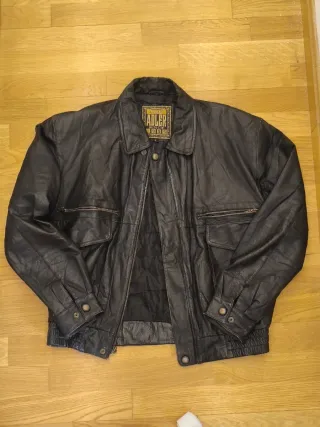 Chaqueta Cuero Vintage Adler 1955 Negra