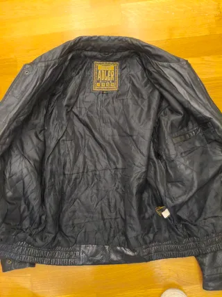 Chaqueta Cuero Vintage Adler 1955 Negra