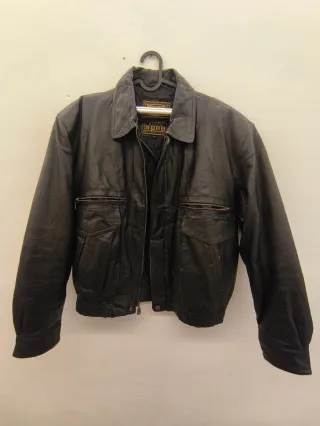 Chaqueta Cuero Vintage Adler 1955 Negra