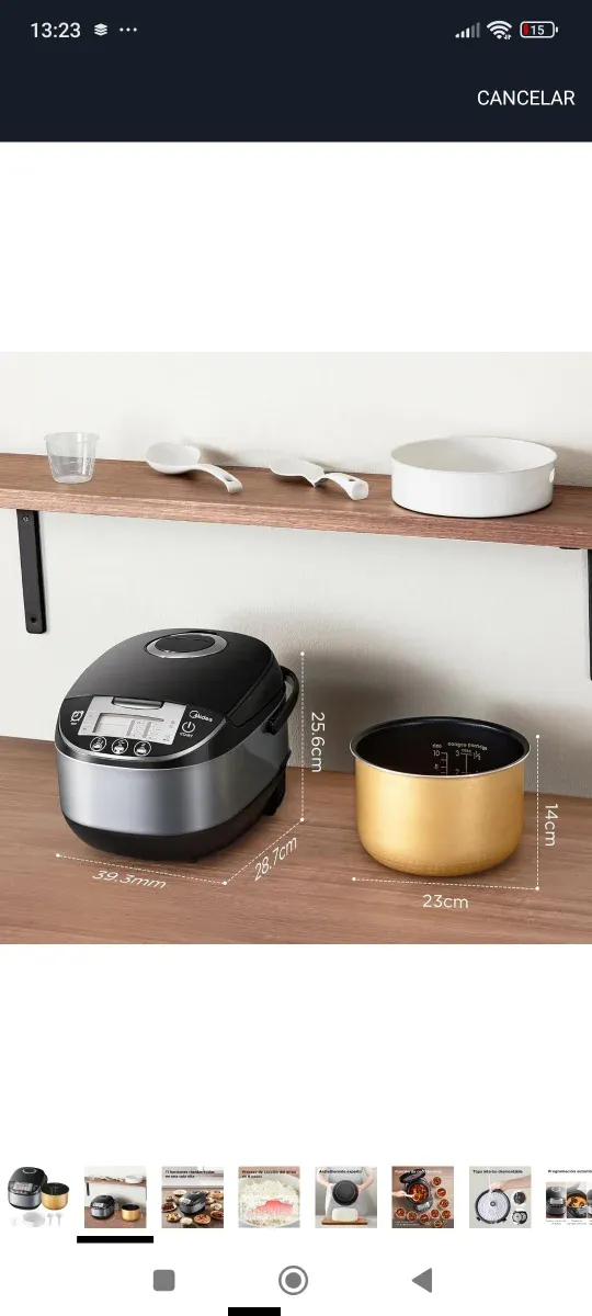 Arrocera con accesorios