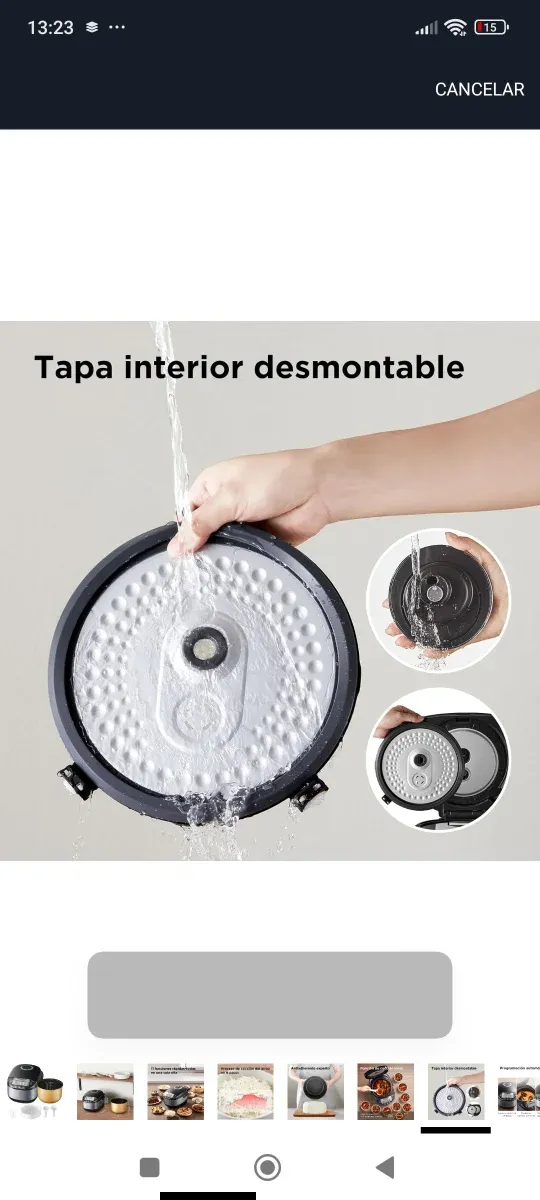 Arrocera con accesorios