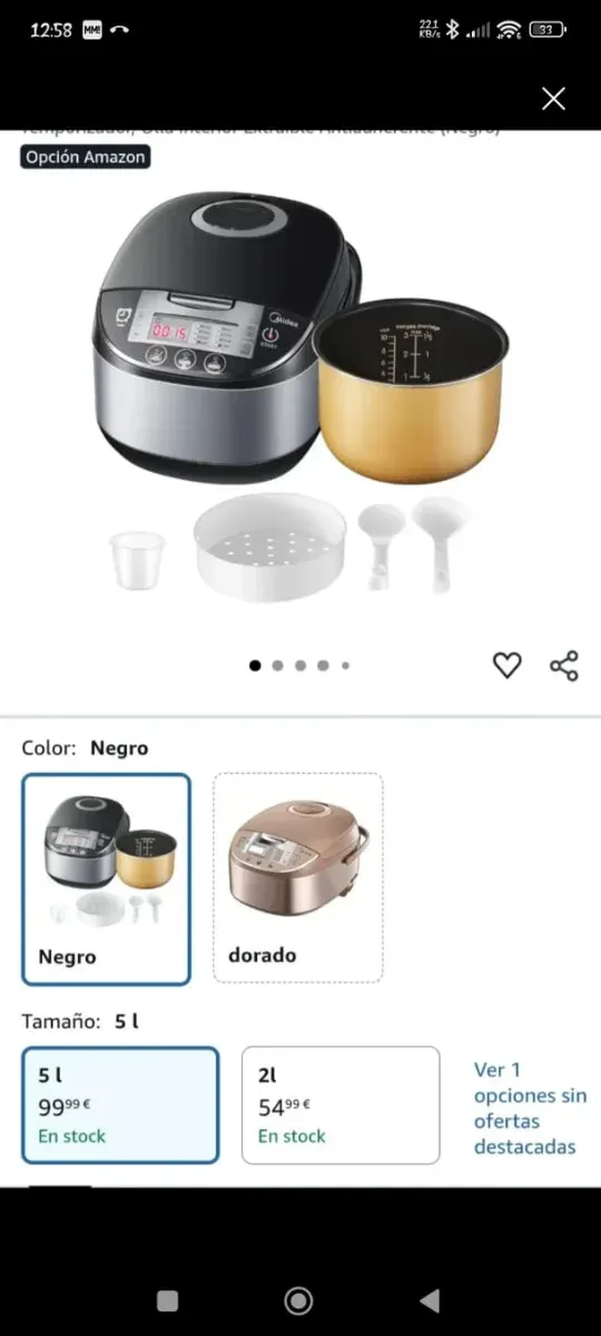 Arrocera con accesorios