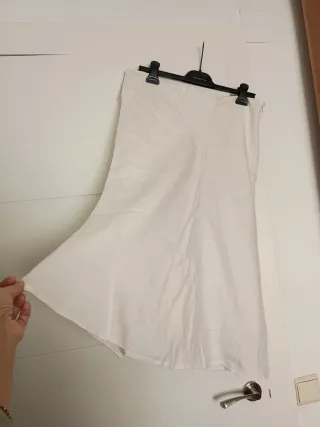 Falda blanca ibicenca largo midi 44/2xl