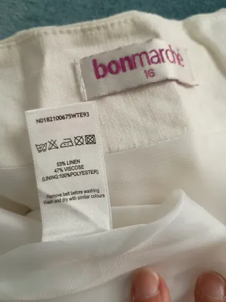 Falda blanca ibicenca largo midi 44/2xl