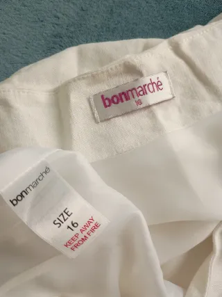 Falda blanca ibicenca largo midi 44/2xl