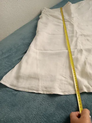 Falda blanca ibicenca largo midi 44/2xl