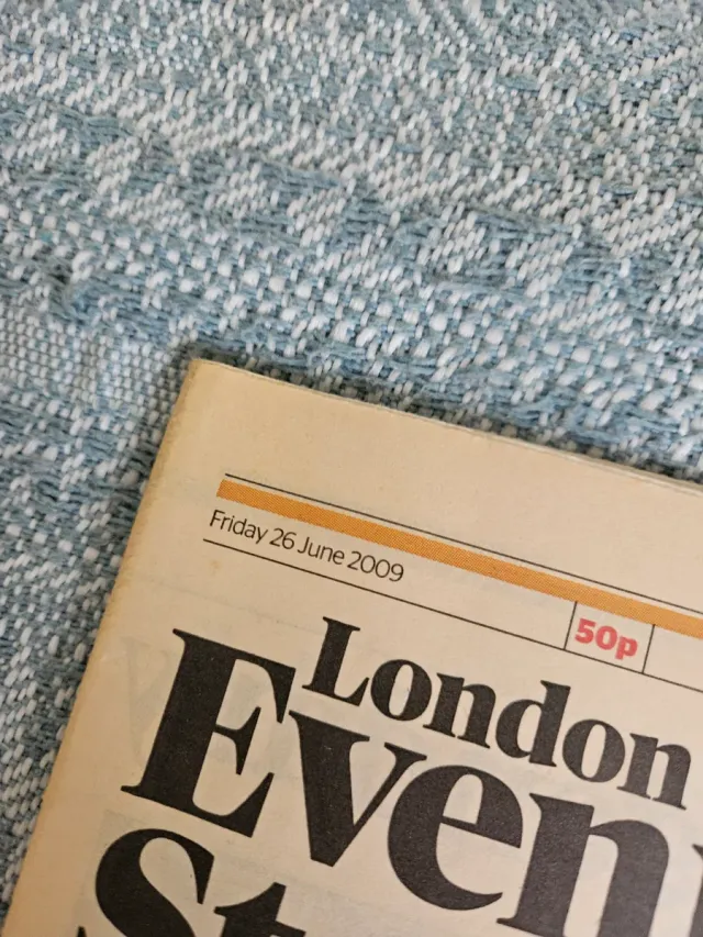 Periódico London Evening Standard Michael Jackson