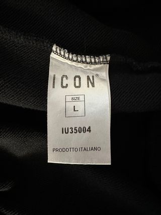 Felpa ICON nera con cappuccio