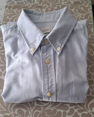 Camisa Emidio Tucci Rayas Azul Talla XL