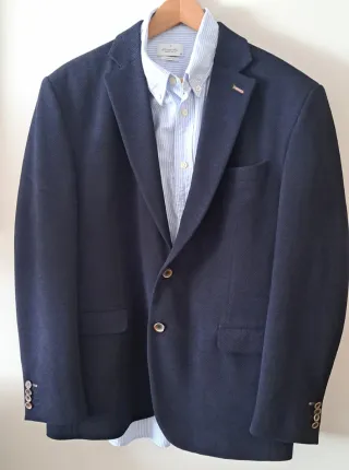 Camisa Emidio Tucci Rayas Azul Talla XL