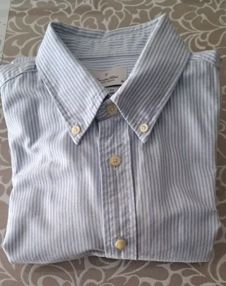 Camisa Emidio Tucci Rayas Azul Talla XL