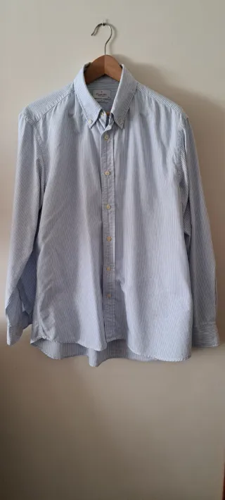 Camisa Emidio Tucci Rayas Azul Talla XL