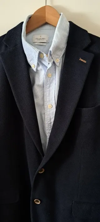 Camisa Emidio Tucci Rayas Azul Talla XL