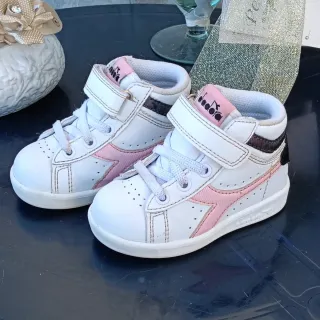 Scarpe Diadora bimba tg 21 bianche rosa