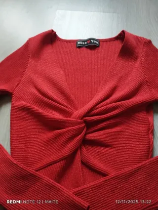 Vestido fiesta punto Miss You Rojo