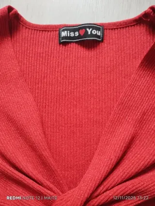 Vestido fiesta punto Miss You Rojo