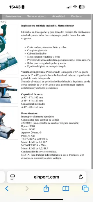 Ingletadora Ein@Port SAM 300 2