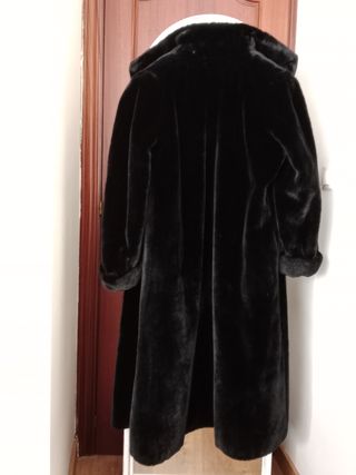 Abrigo Piel Mouton Negro Talla L