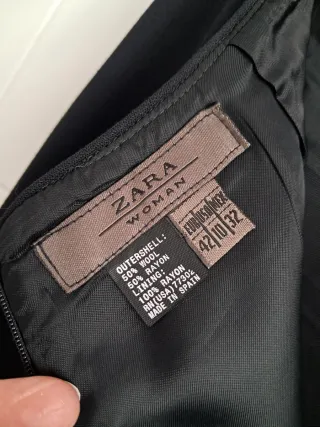 Falda larga negra vintage con abertura posterior