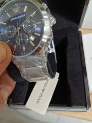 Reloj Emporio Armani Cronógrafo Azul Nuevo