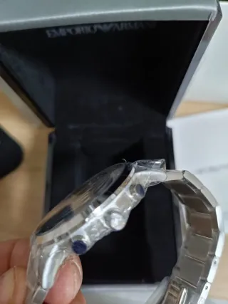 Reloj Emporio Armani Cronógrafo Azul Nuevo