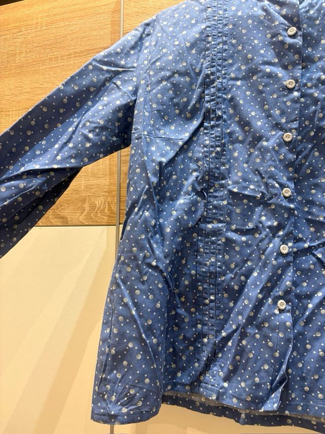 Blusa Mujer Azul con Lunares