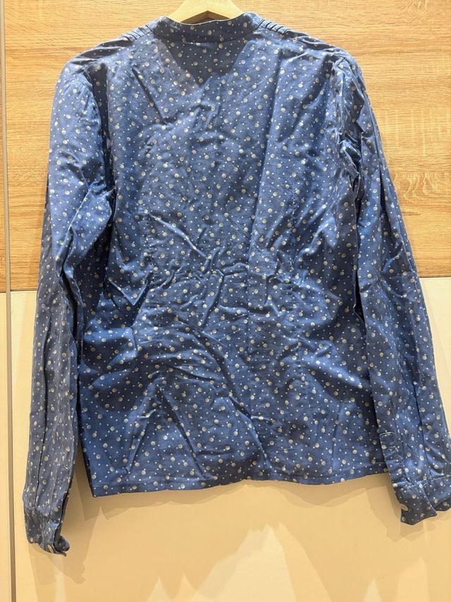 Blusa Mujer Azul con Lunares