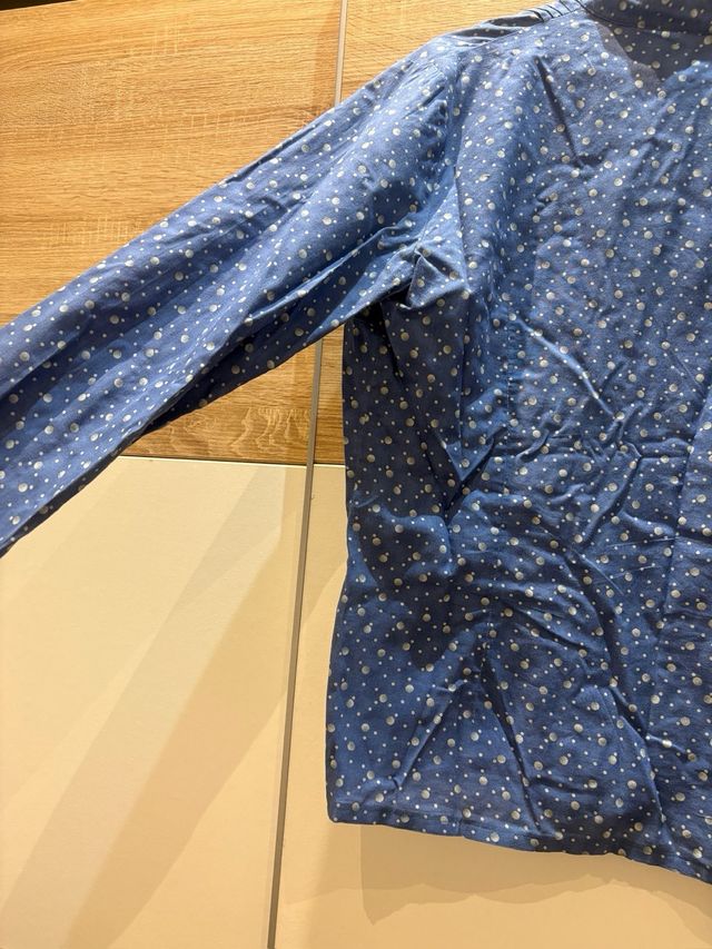 Blusa Mujer Azul con Lunares