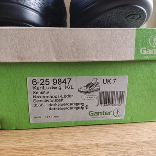 Ganter Scarpe Uomo Pelle Tg 40,5 41 Pianta Larga