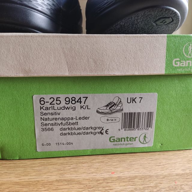 Ganter Scarpe Uomo Pelle Tg 40,5 41 Pianta Larga