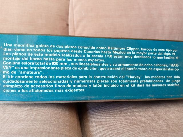 Maqueta Barco Harvey 1847 Artesanía Latina