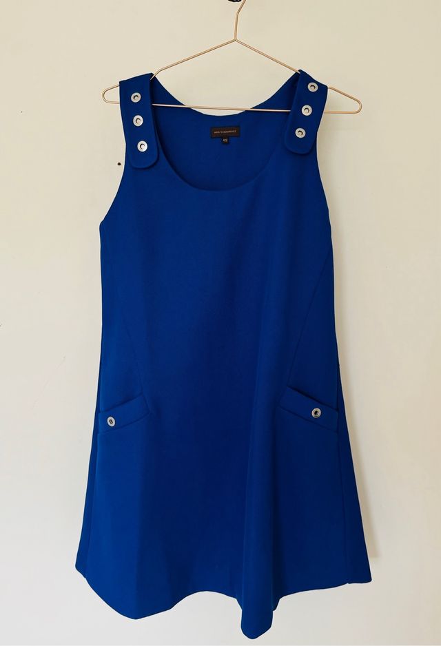 Vestido Adolfo Domínguez Azul Talla 42