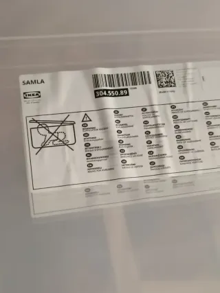3 Cajas Almacenaje SAMLA Ikea Transparentes