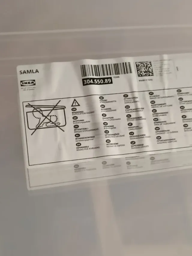 3 Cajas Almacenaje SAMLA Ikea Transparentes