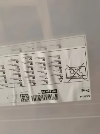 3 Cajas Almacenaje SAMLA Ikea Transparentes