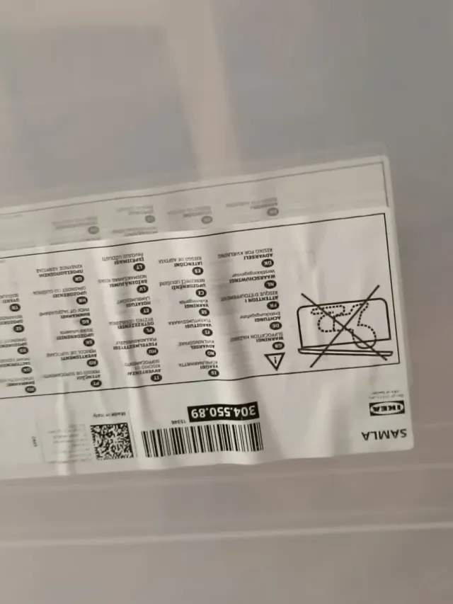 3 Cajas Almacenaje SAMLA Ikea Transparentes
