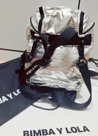 Mochila Bimba y Lola plateada.